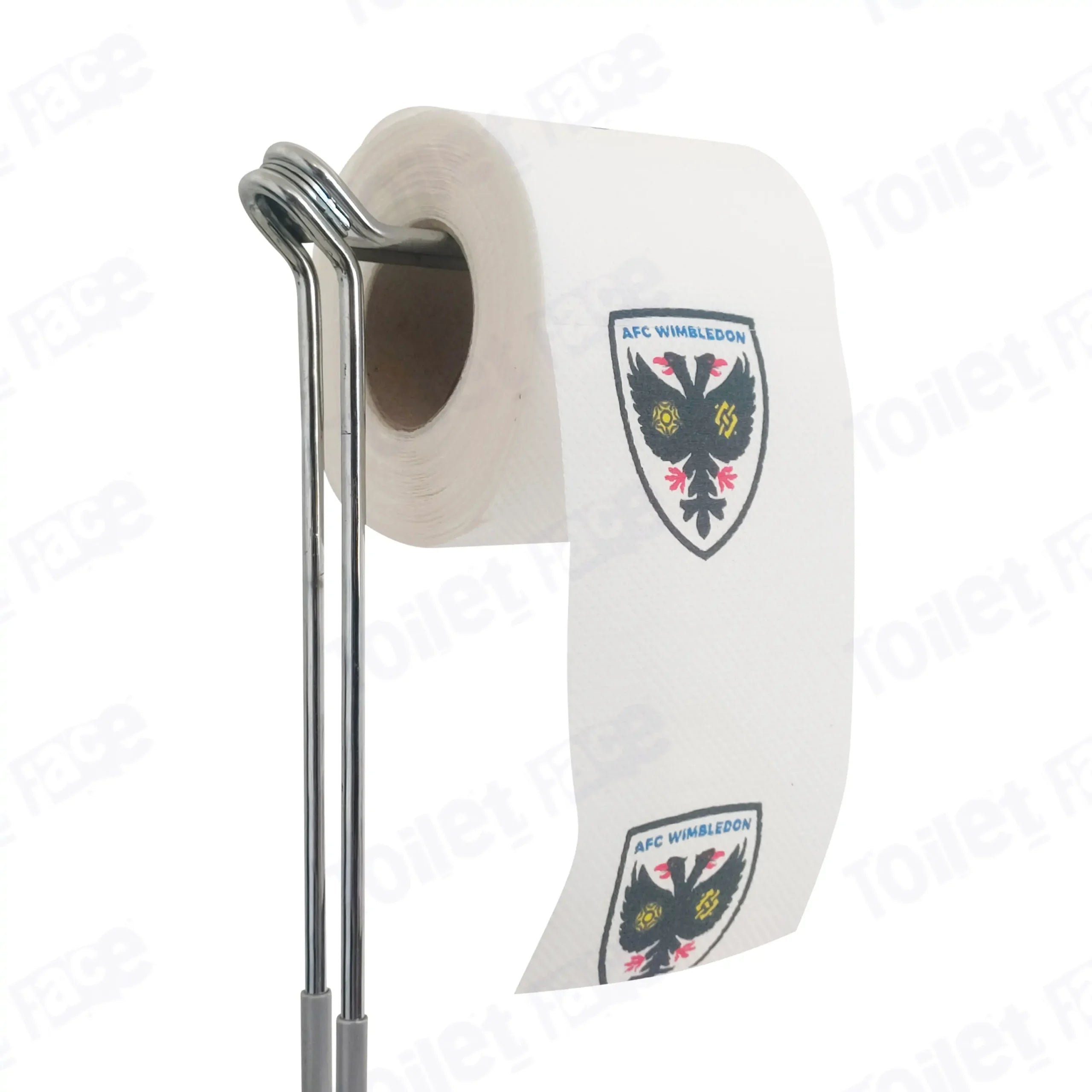 AFC Wimbledon Novelty Toilet Paper Product Image On A Stand|AFC Wimbledon Novelty Toilet Paper Product Image On It's Side|||||||||||||||||||||||||||||||||||||||