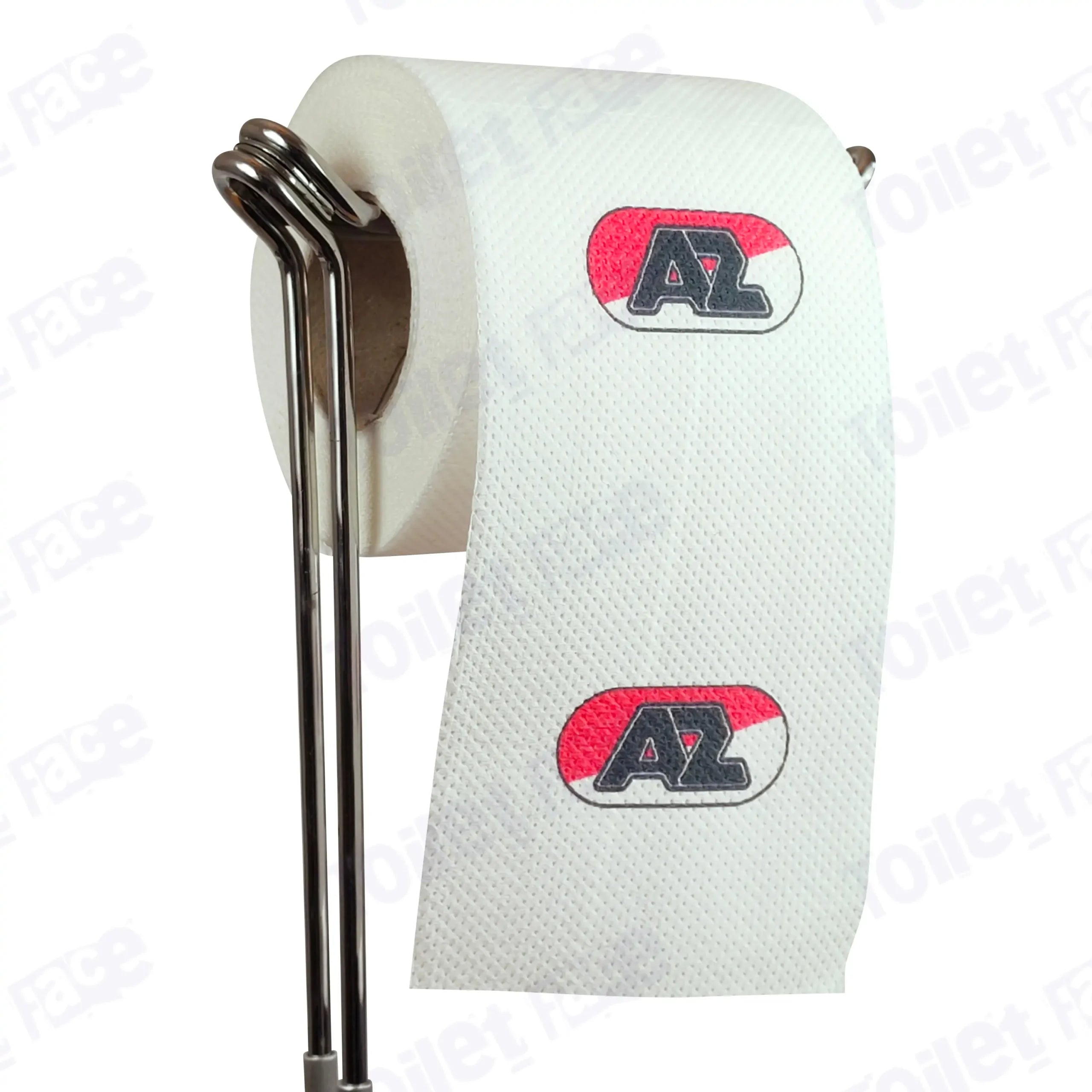 AZ Alkmaar Novelty Toilet Paper Product Image On A Stand|AZ Alkmaar Novelty Toilet Paper Product Image On It's Side|||||||||||||||