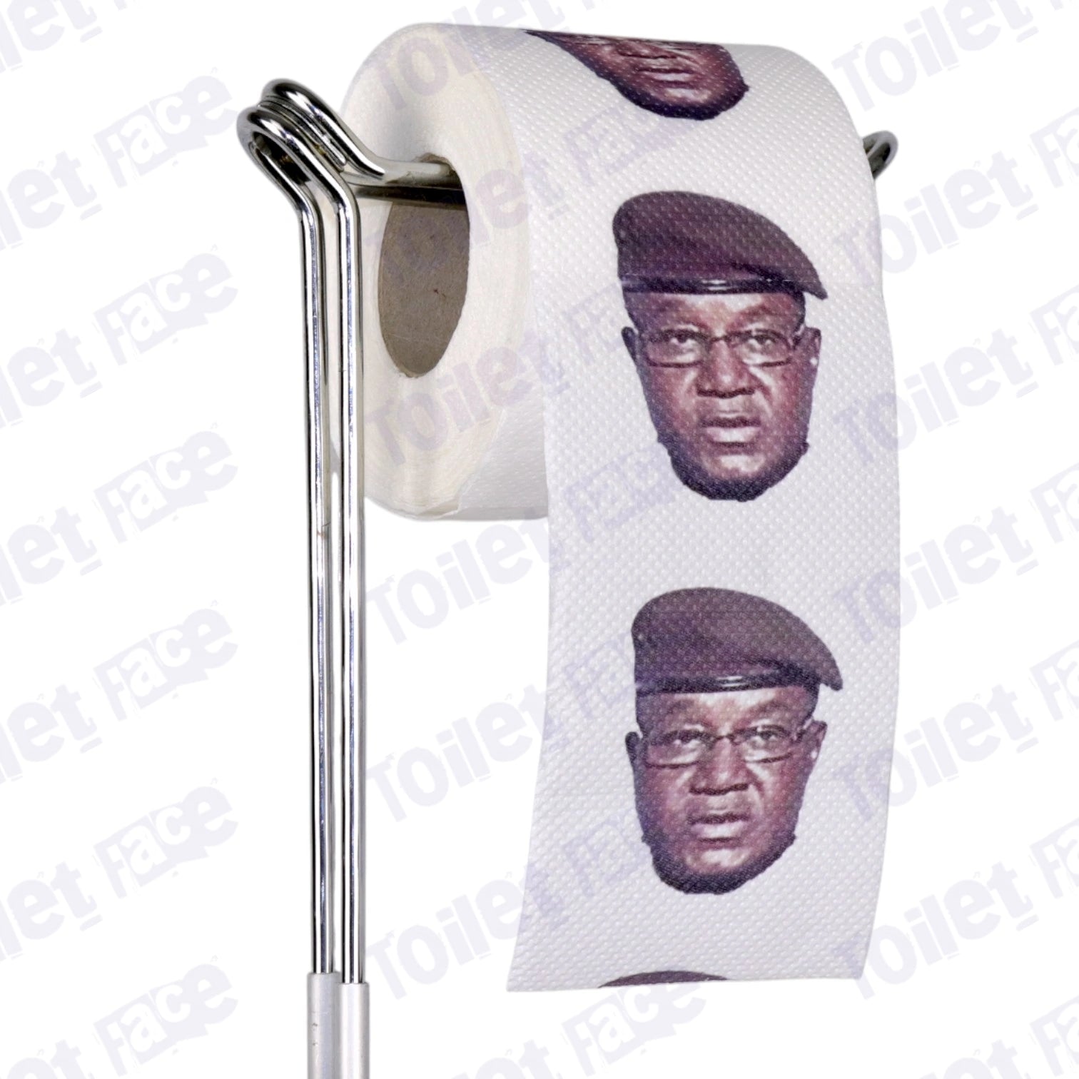 Abdourahamane Tchiani Novelty Toilet Paper Product Image On A Stand