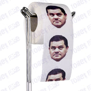 Abdul Hamid Dbeibeh Novelty Toilet Paper Product Image On A Stand