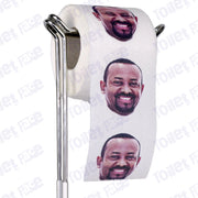 Abiy Ahmed Novelty Toilet Paper Product Image On A Stand