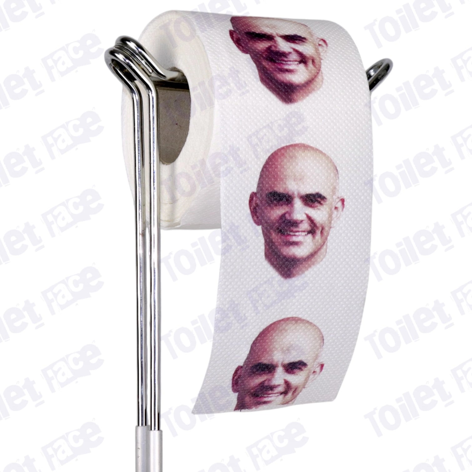 Alain Berset Novelty Toilet Paper Product Image On A Stand