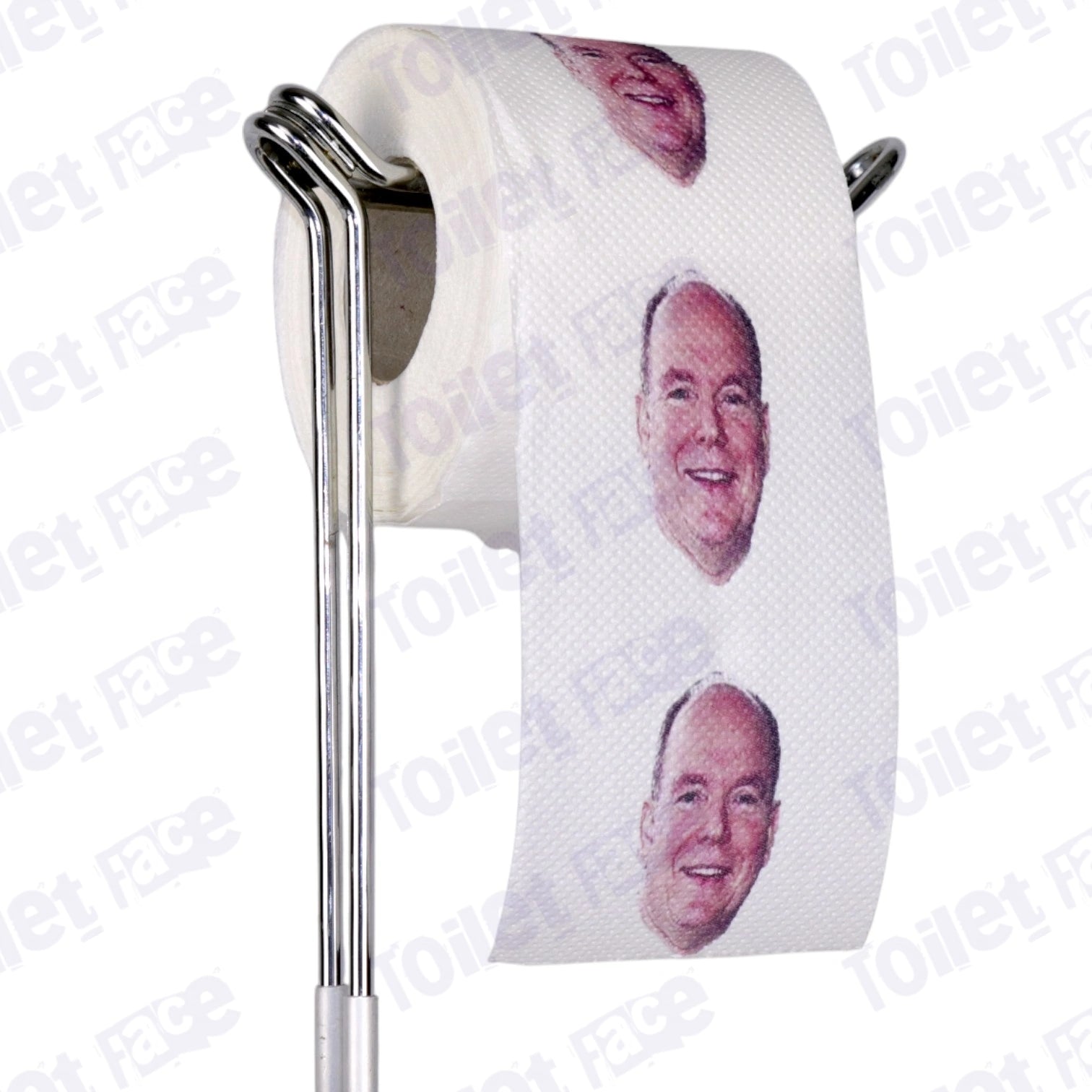 Albert II Novelty Toilet Paper Product Image On A Stand