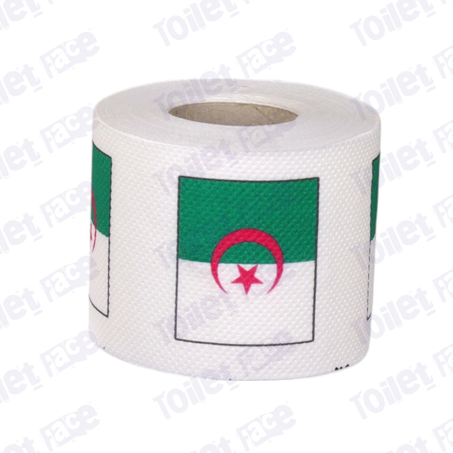 algeria flag printed on novelty toilet paper roll