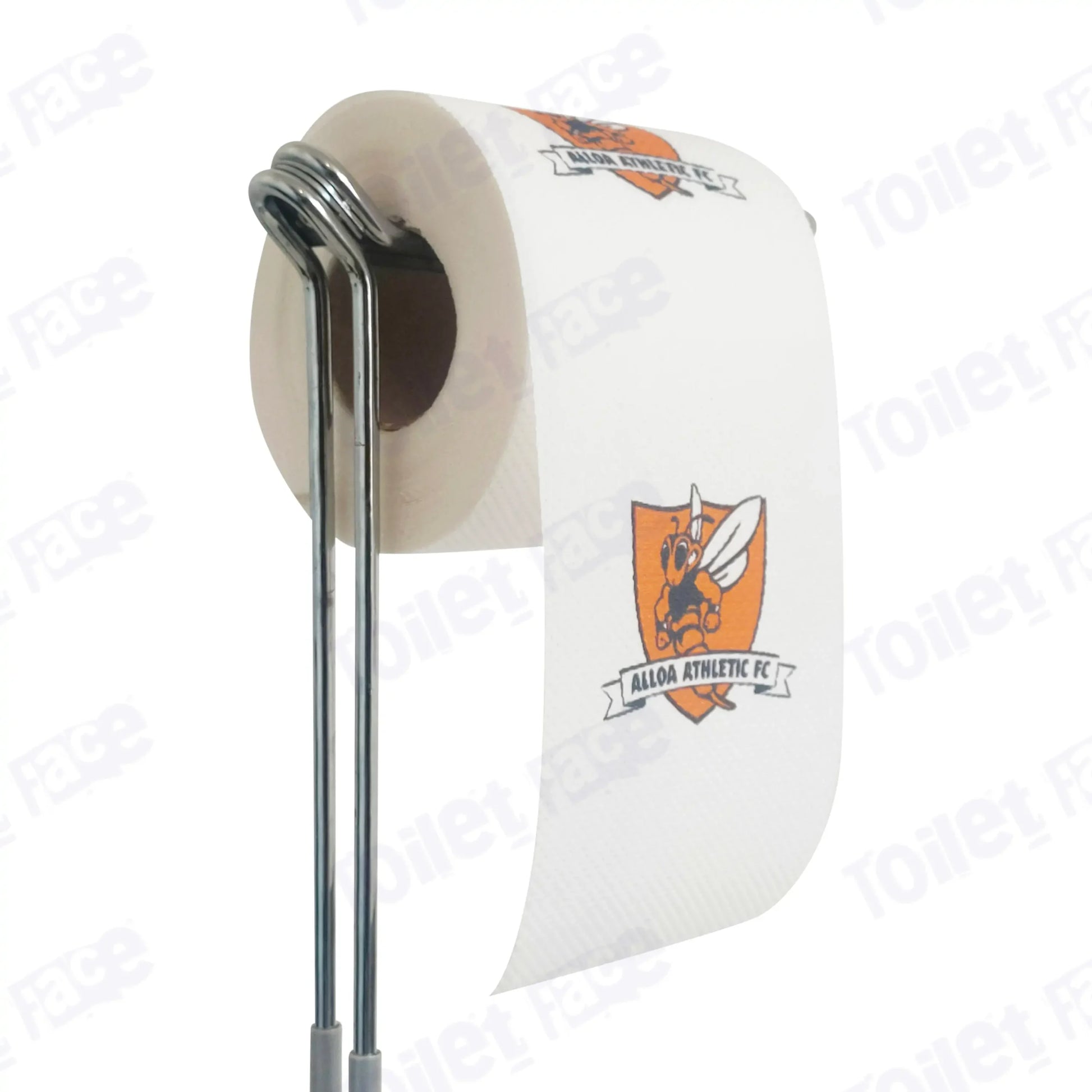 Alloa Athletic Novelty Toilet Paper Product Image On A Stand|Alloa Athletic Novelty Toilet Paper Product Image On It's Side|||||||||||||||