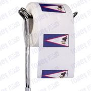 american samoa flag novelty toilet paper on a holder