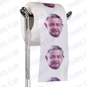 Andrés Manuel López Obrador Novelty Toilet Paper Product Image On A Stand