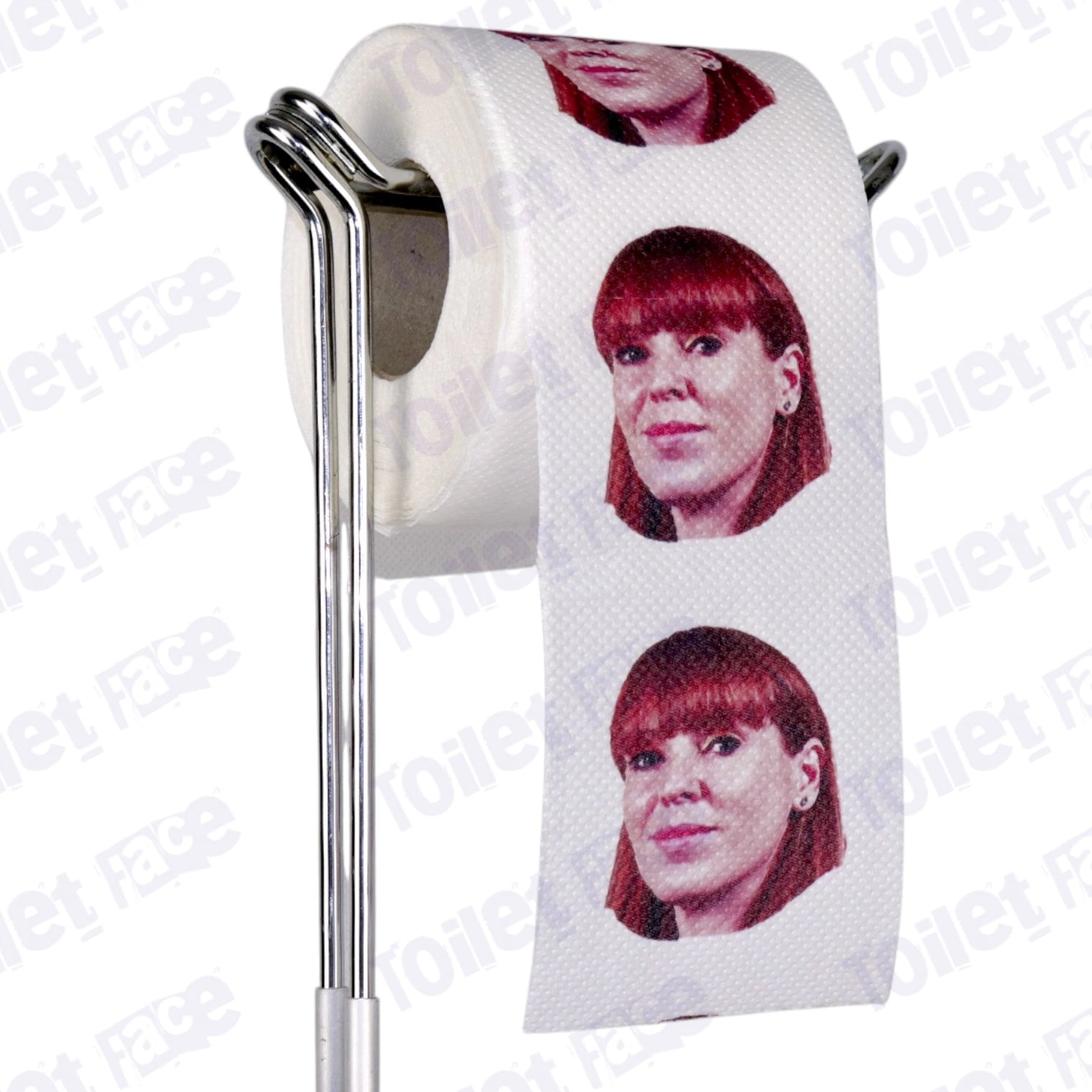 Angela Rayner Novelty Toilet Paper Product Image On A Stand