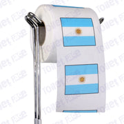 argentina flag novelty toilet paper on a holder