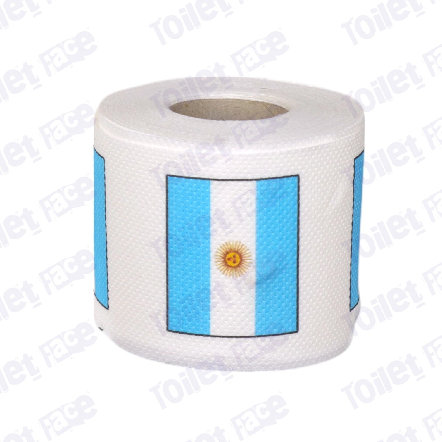 argentina flag printed on novelty toilet paper roll