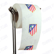 Atletico Madrid Novelty Toilet Paper Product Image On A Stand|Atletico Madrid Novelty Toilet Paper Product Image On It's Side|||||||||||||||