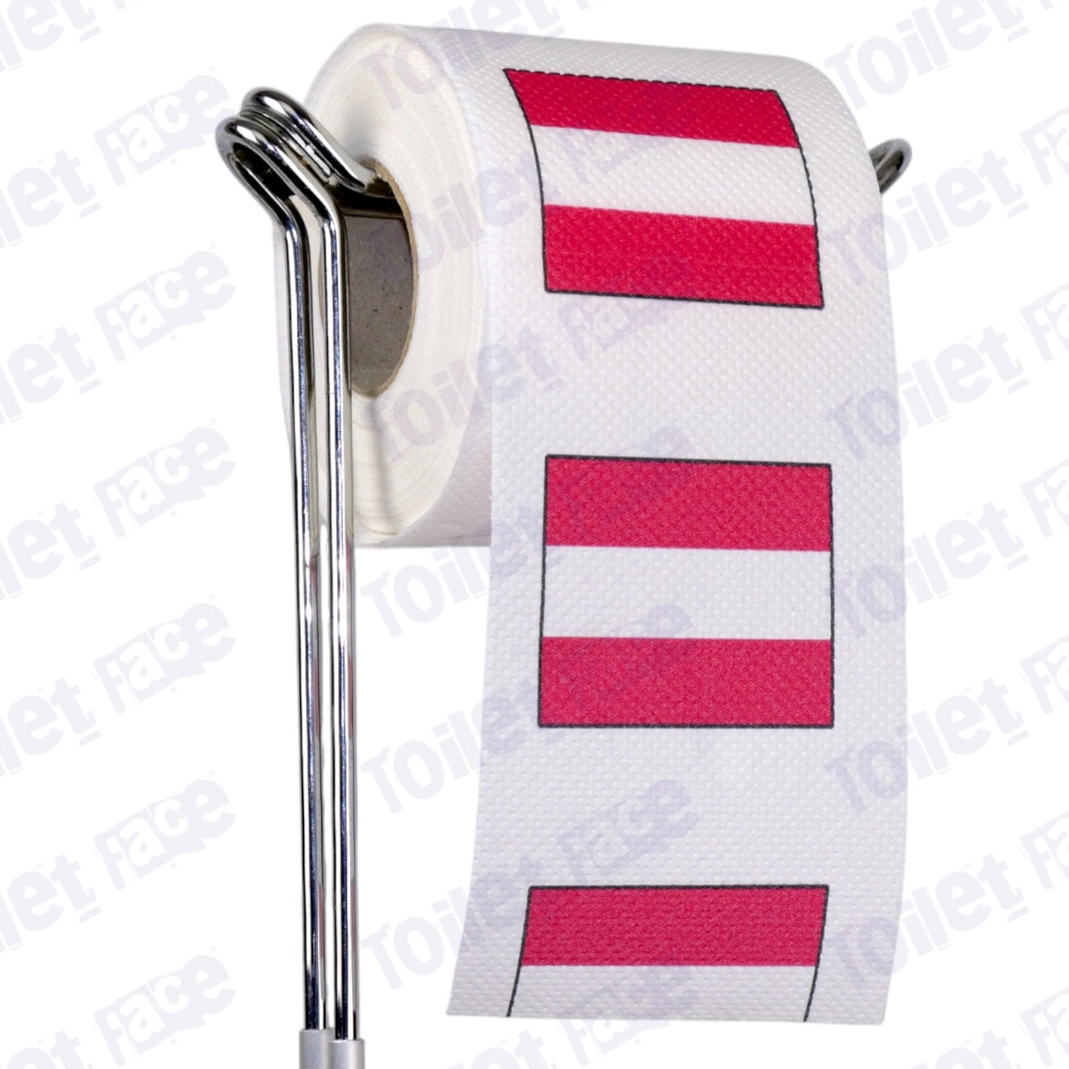 austria flag novelty toilet paper on a holder