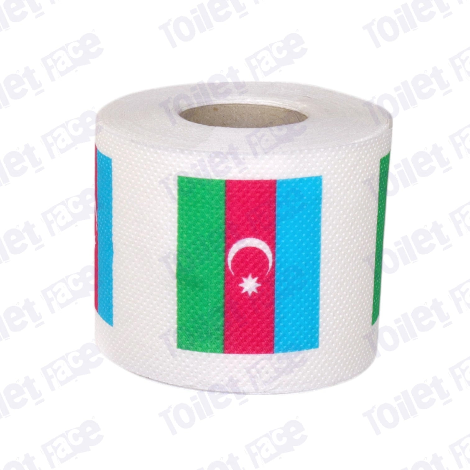 azerbaijan flag printed on novelty toilet paper roll