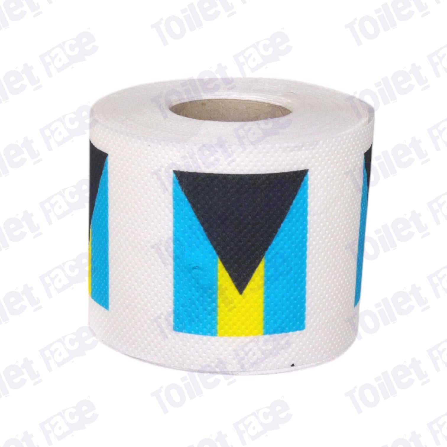 bahamas flag printed on novelty toilet paper roll