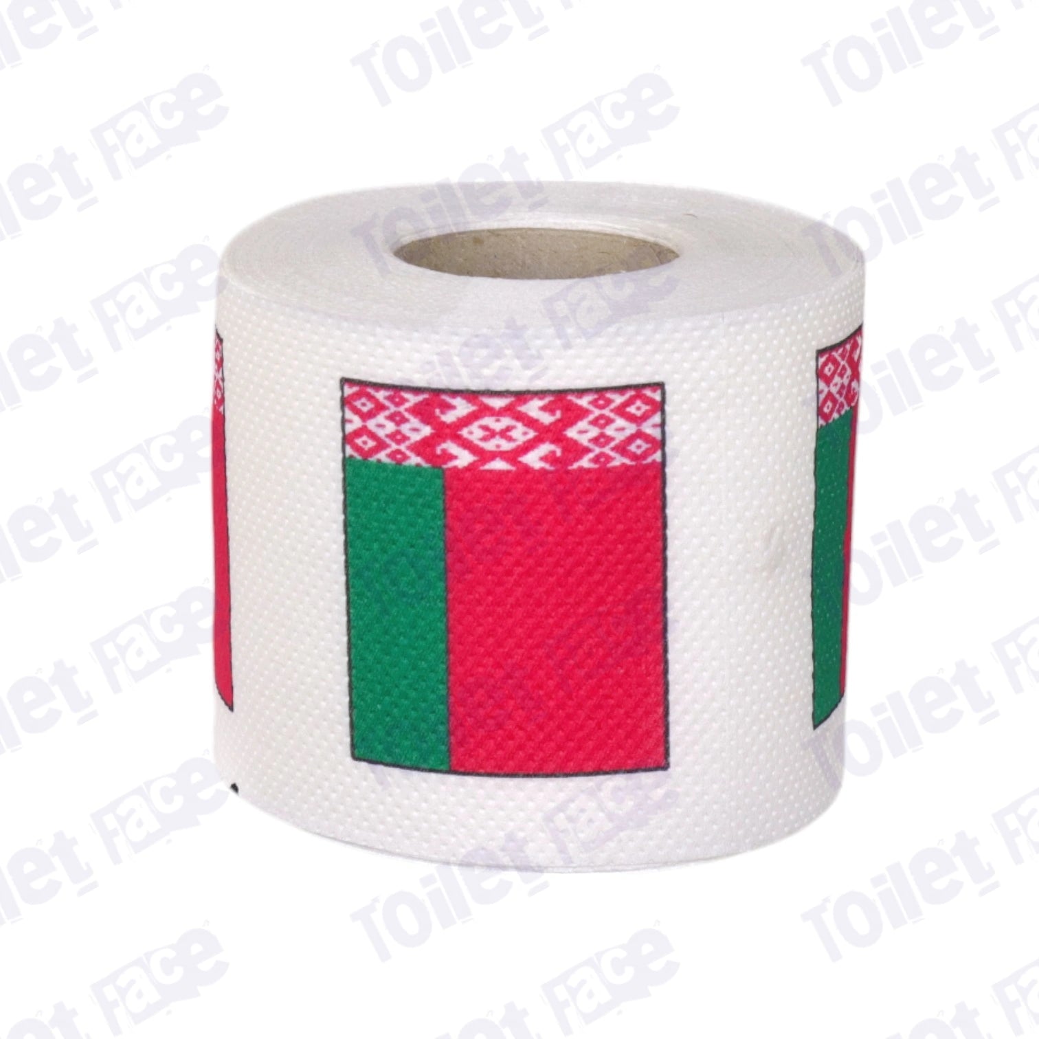 belarus flag printed on novelty toilet paper roll