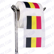 belgium flag novelty toilet paper on a holder