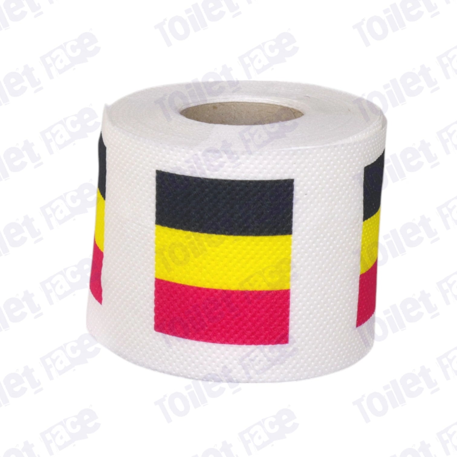 belgium flag printed on novelty toilet paper roll