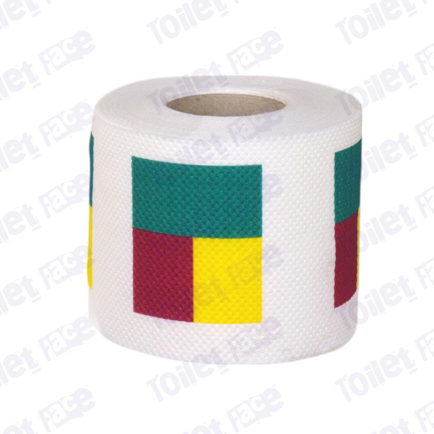 benin flag printed on novelty toilet paper roll