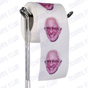 Bernie Sanders Novelty Toilet Paper Product Image On A Stand