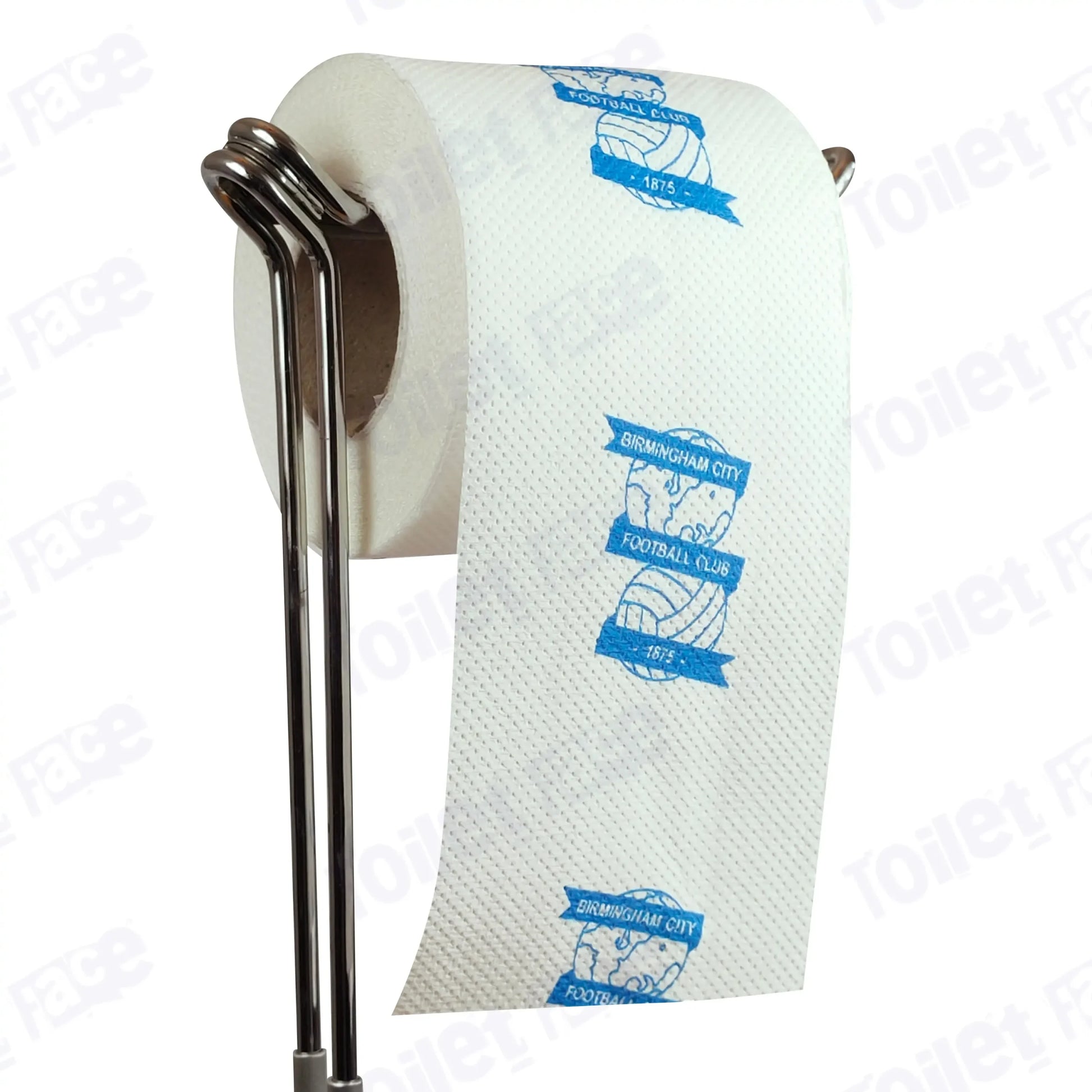 Birmingham City Novelty Toilet Paper Product Image On A Stand|Birmingham City Novelty Toilet Paper Product Image On It's Side|||||||||||||||