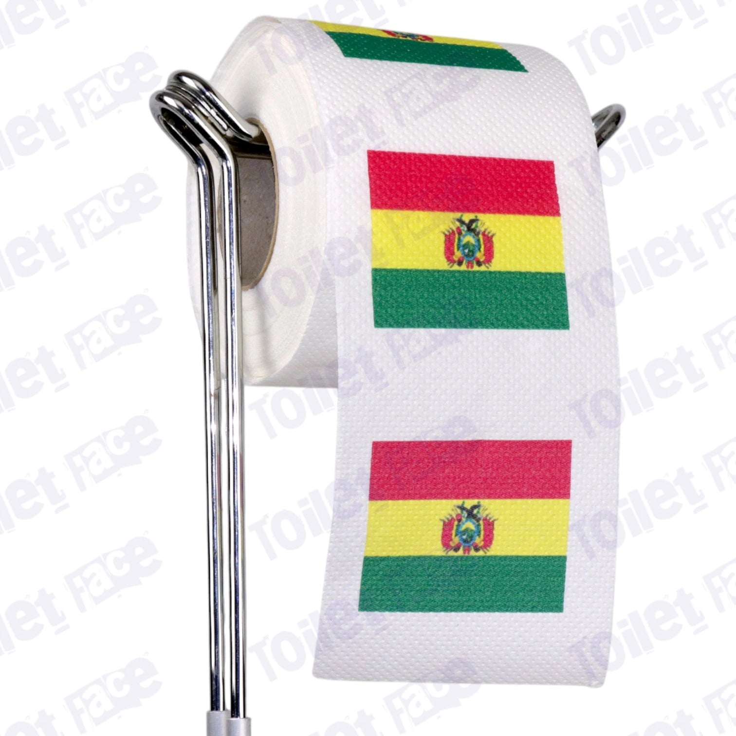 bolivia flag novelty toilet paper on a holder