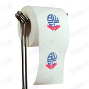 Bolton Wanderers Novelty Toilet Paper Product Image On A Stand|Bolton Wanderers Novelty Toilet Paper Product Image On It's Side|||||||||||||||