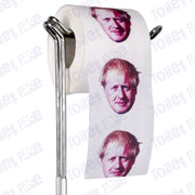 Boris Johnson Novelty Toilet Paper Product Image On A Stand