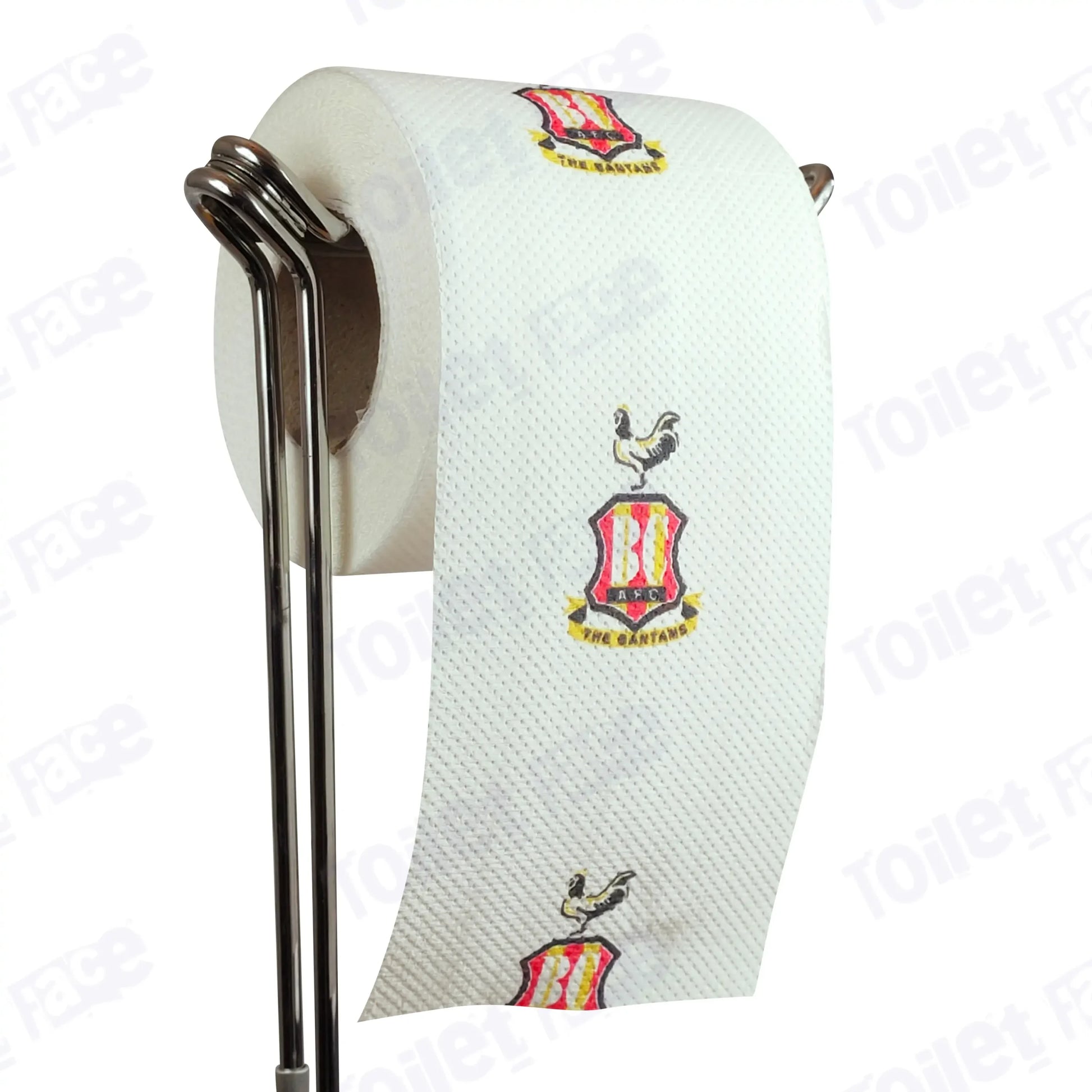 Bradford City Novelty Toilet Paper Product Image On A Stand|Bradford City Novelty Toilet Paper Product Image On It's Side|||||||||||||||