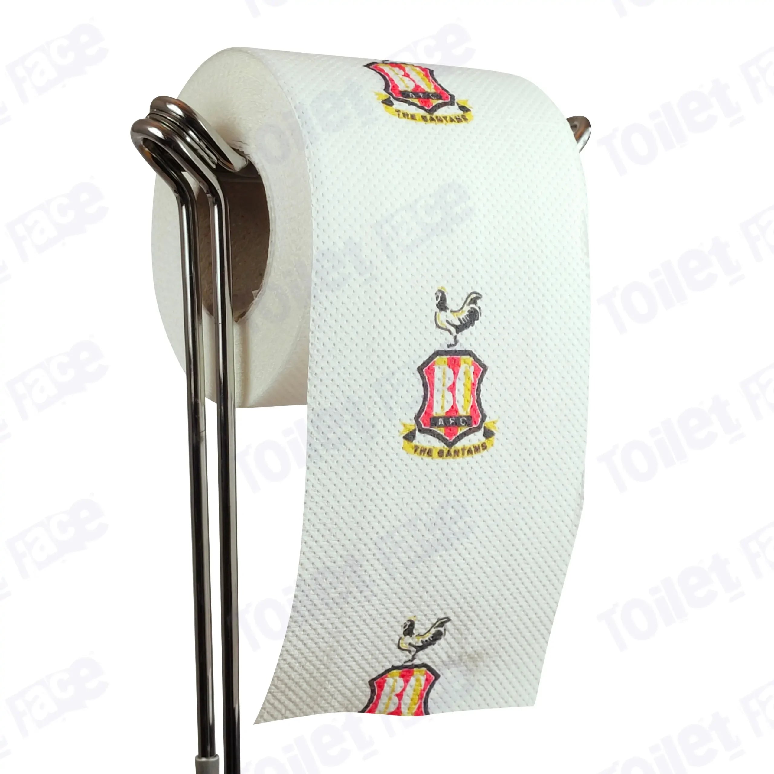 Bradford City Novelty Toilet Paper Product Image On A Stand|Bradford City Novelty Toilet Paper Product Image On It's Side|||||||||||||||