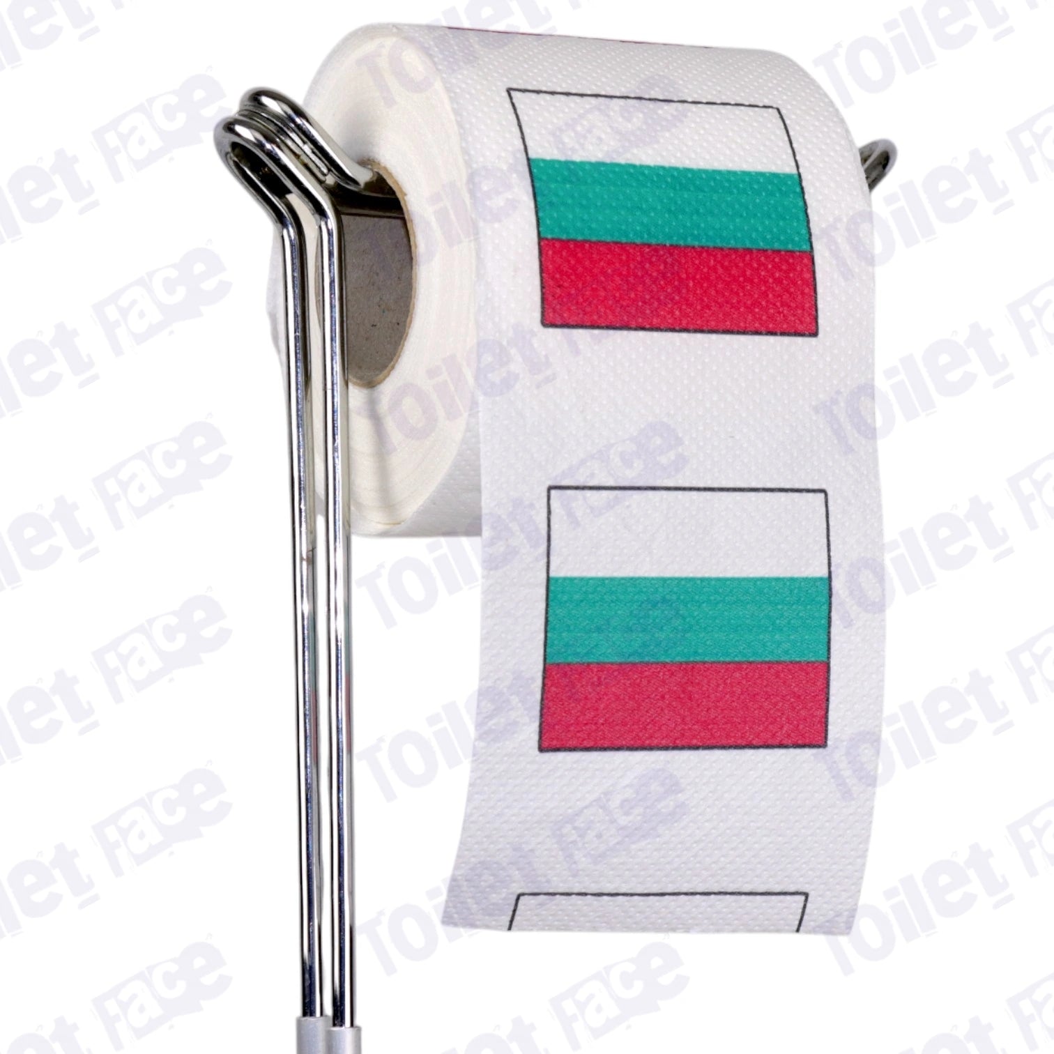 bulgaria flag novelty toilet paper on a holder
