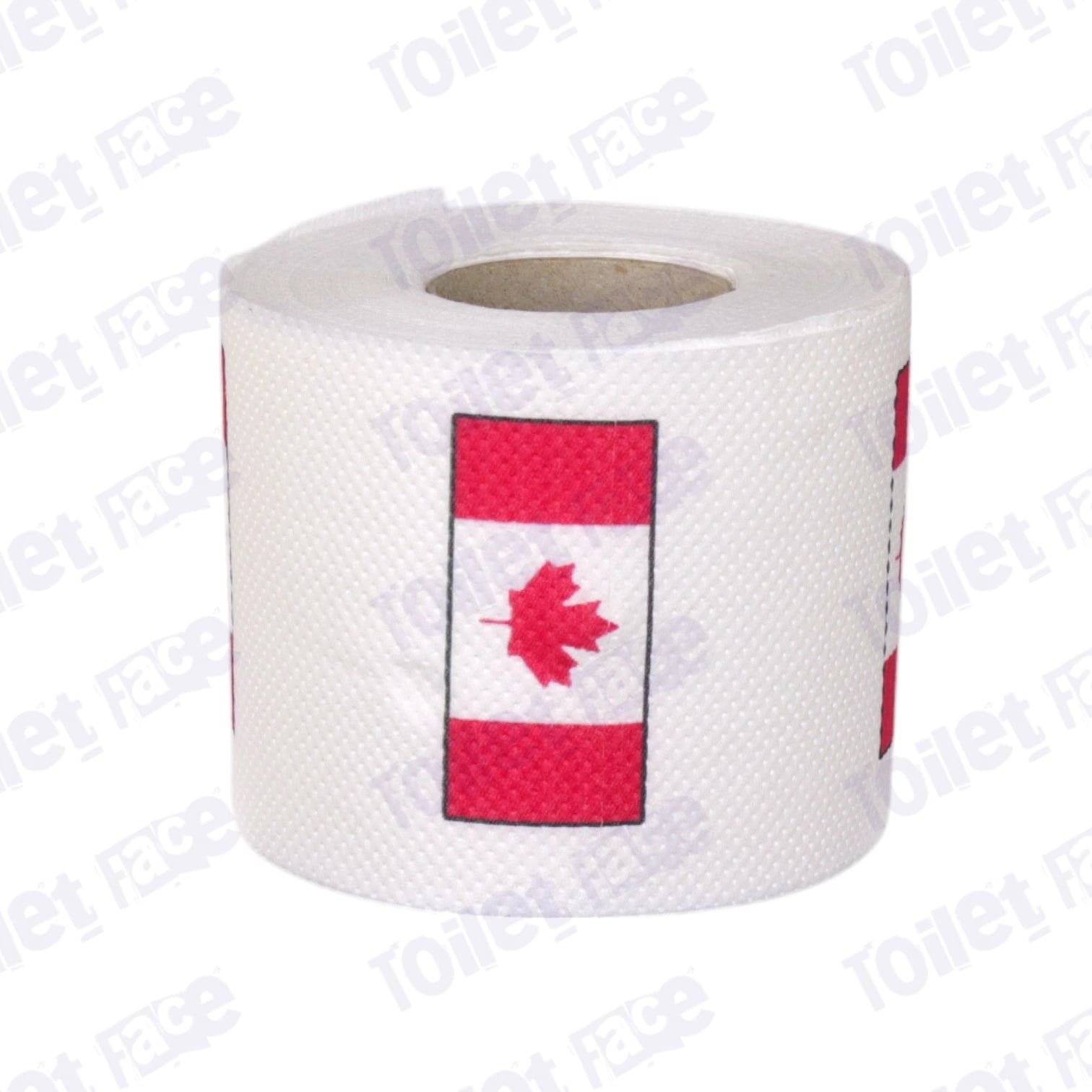 canada flag printed on novelty toilet paper roll