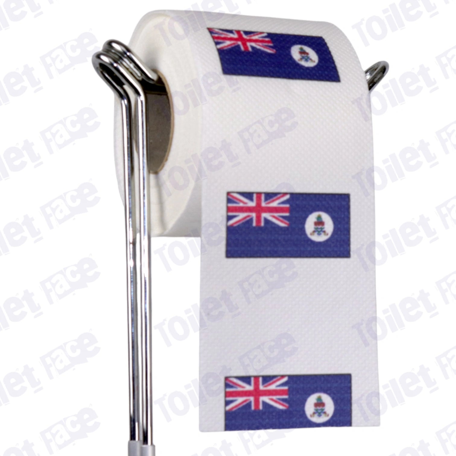 cayman islands flag novelty toilet paper on a holder