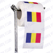 chad flag novelty toilet paper on a holder