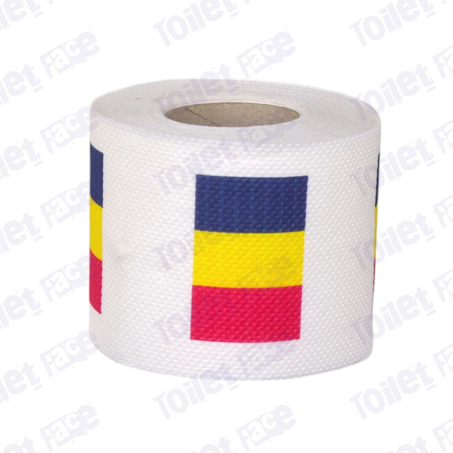 chad flag printed on novelty toilet paper roll