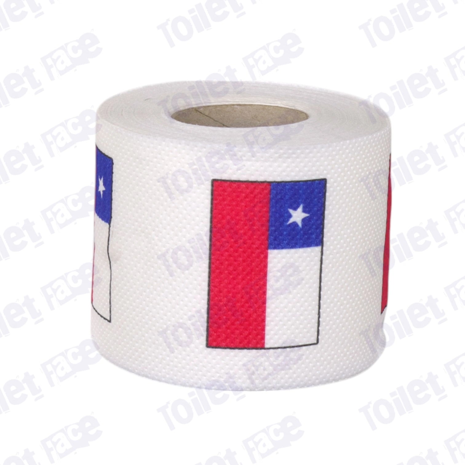 chile flag printed on novelty toilet paper roll