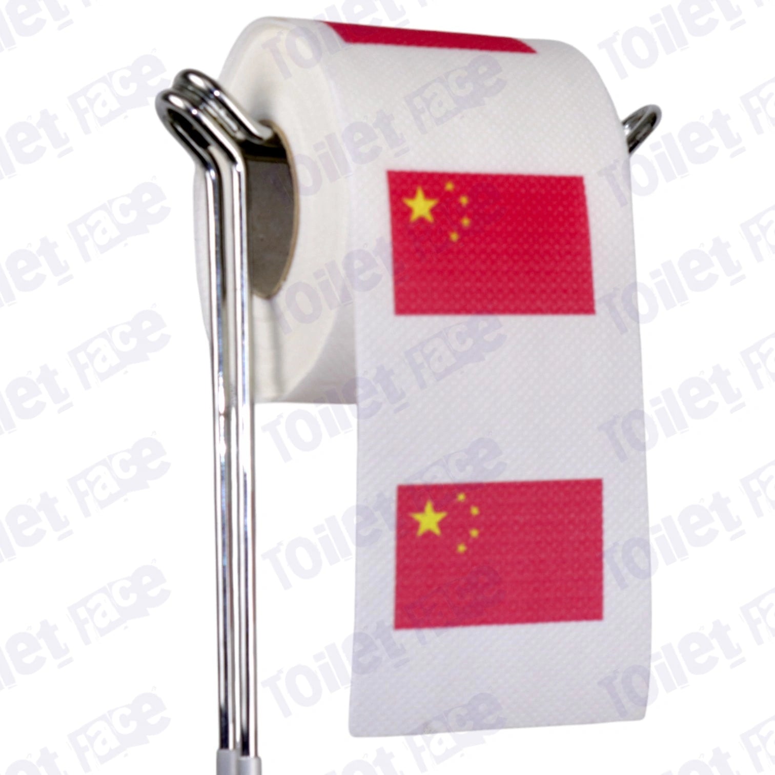 china flag novelty toilet paper on a holder
