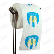 Colchester United Novelty Toilet Paper Product Image On A Stand|Colchester United Novelty Toilet Paper Product Image On It's Side|||||||||||||||