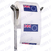 cook islands flag novelty toilet paper on a holder