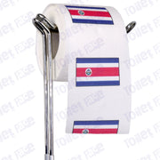 costa rica flag novelty toilet paper on a holder