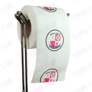Crawley Town Novelty Toilet Paper Product Image On A Stand|Crawley Town Novelty Toilet Paper Product Image On It's Side|||||||||||||||
