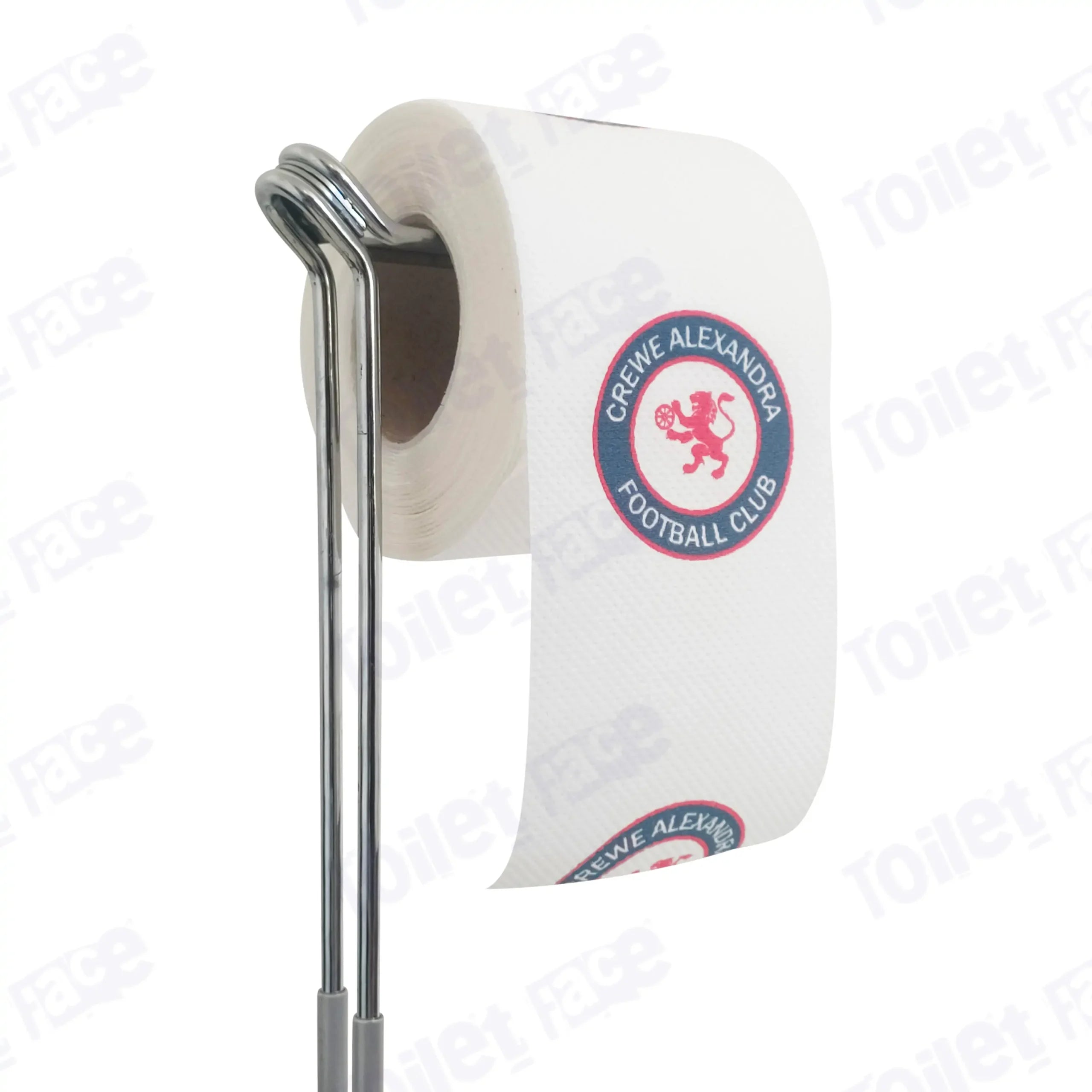 Crewe Alexandra Novelty Toilet Paper Product Image On A Stand|Crewe Alexandra Novelty Toilet Paper Product Image On It's Side|||||||||||||||||||||||