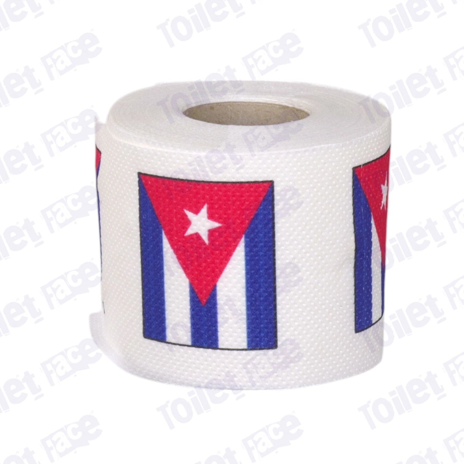 cuba flag printed on novelty toilet paper roll