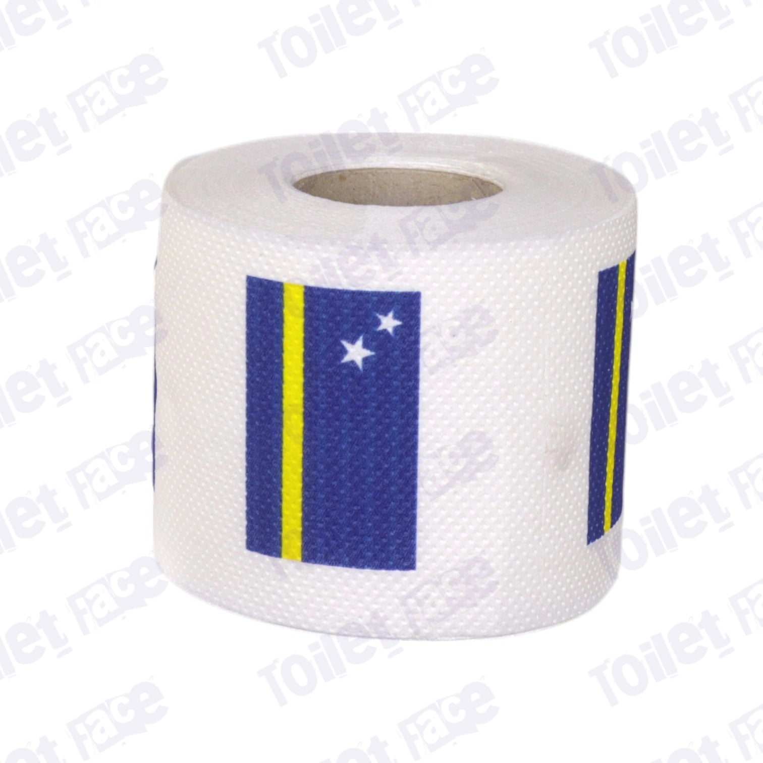 curacao flag printed on novelty toilet paper roll