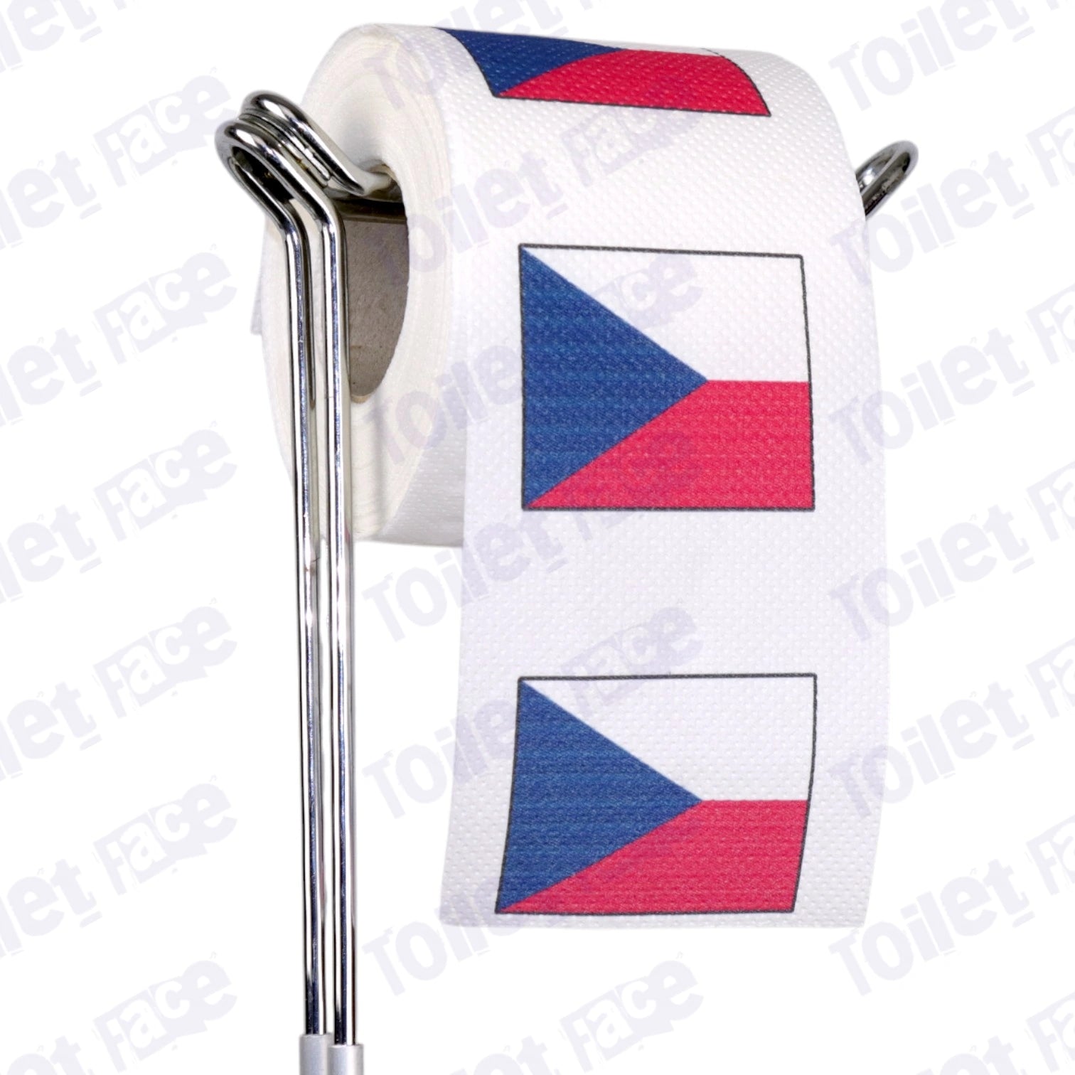 czech republic flag novelty toilet paper on a holder