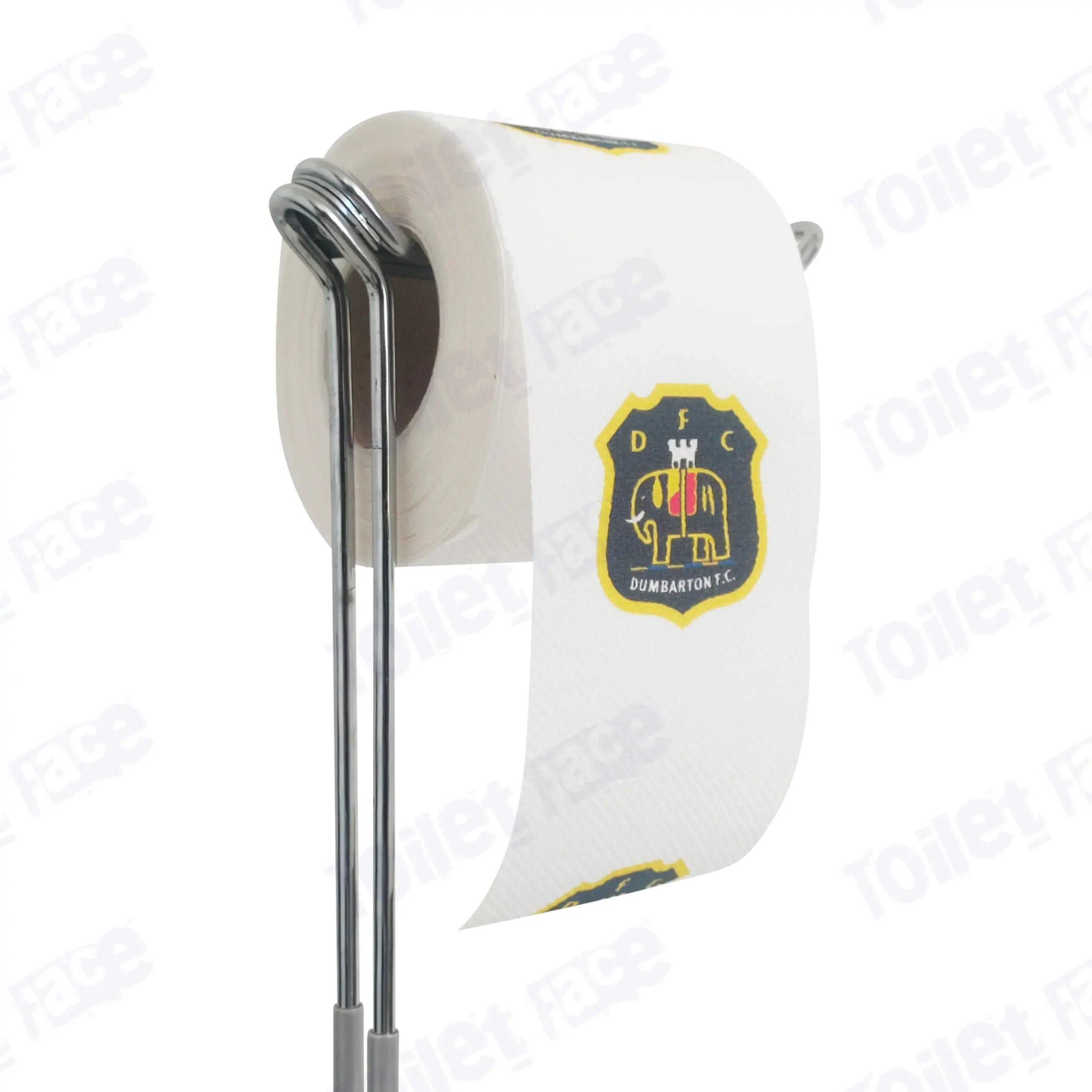 Dumbarton Novelty Toilet Paper Product Image On A Stand|Dumbarton Novelty Toilet Paper Product Image On It's Side|||||||||||||||