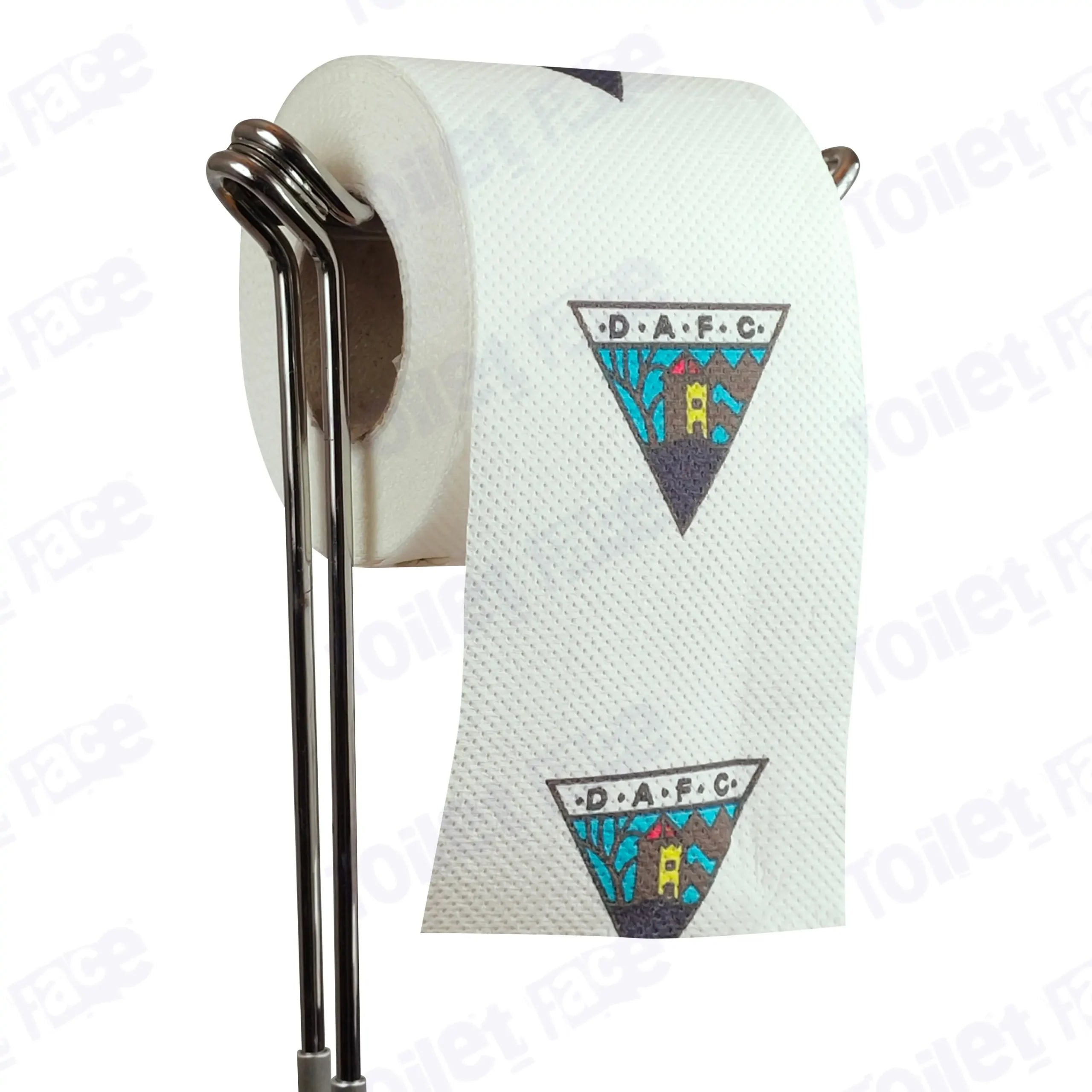 Dunfermline Athletic Novelty Toilet Paper Product Image On A Stand|Dunfermline Athletic Novelty Toilet Paper Product Image On It's Side|||||||||||||||