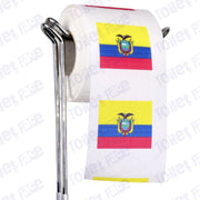 ecuador flag novelty toilet paper on a holder