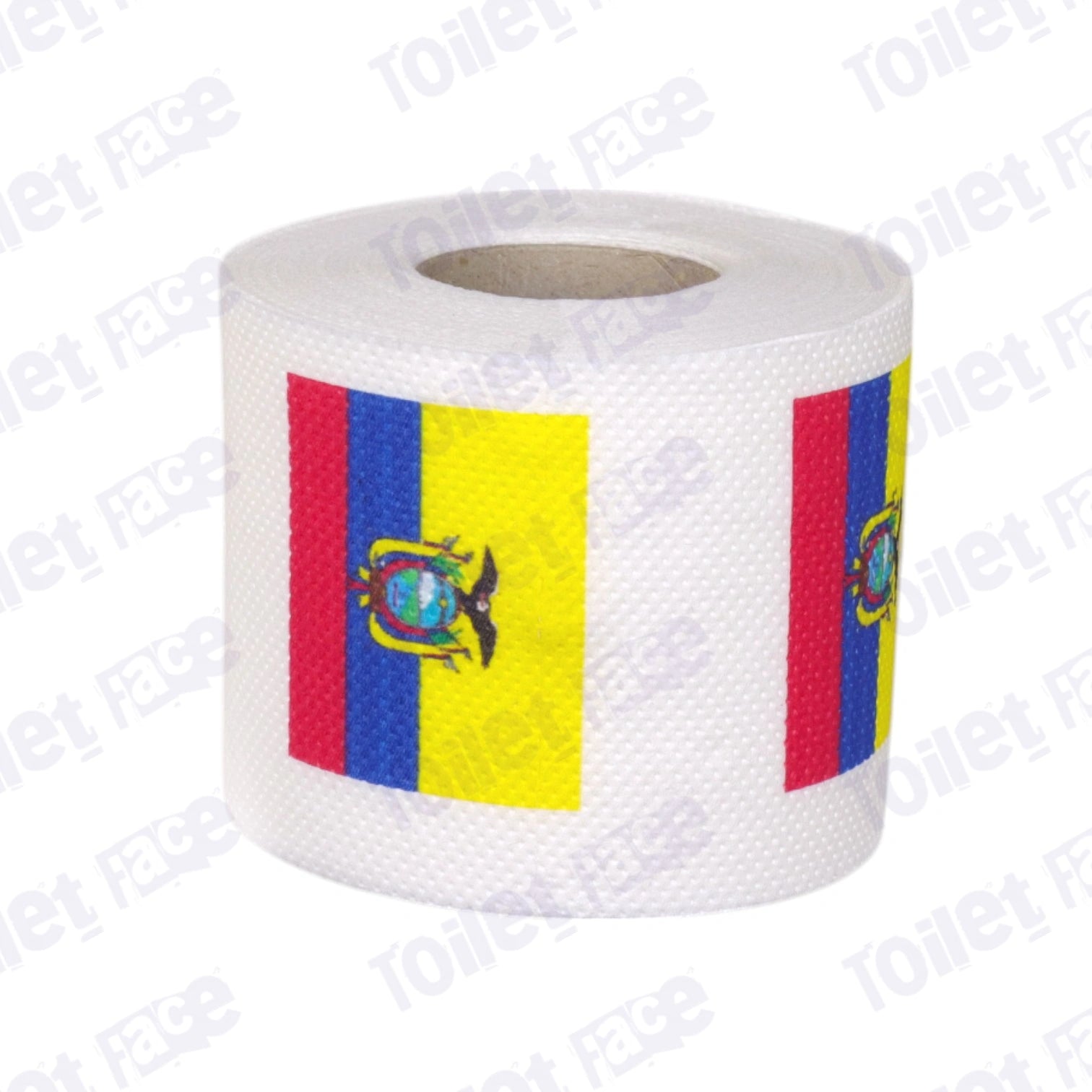 ecuador flag printed on novelty toilet paper roll