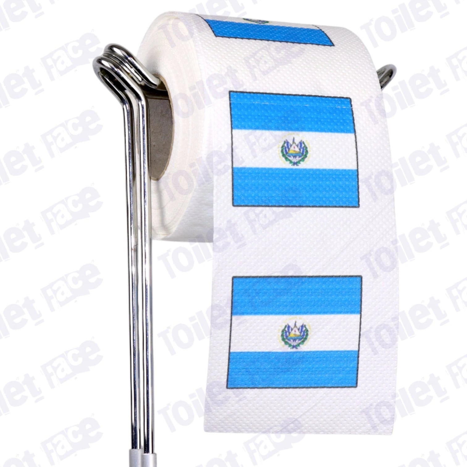 el salvador flag novelty toilet paper on a holder
