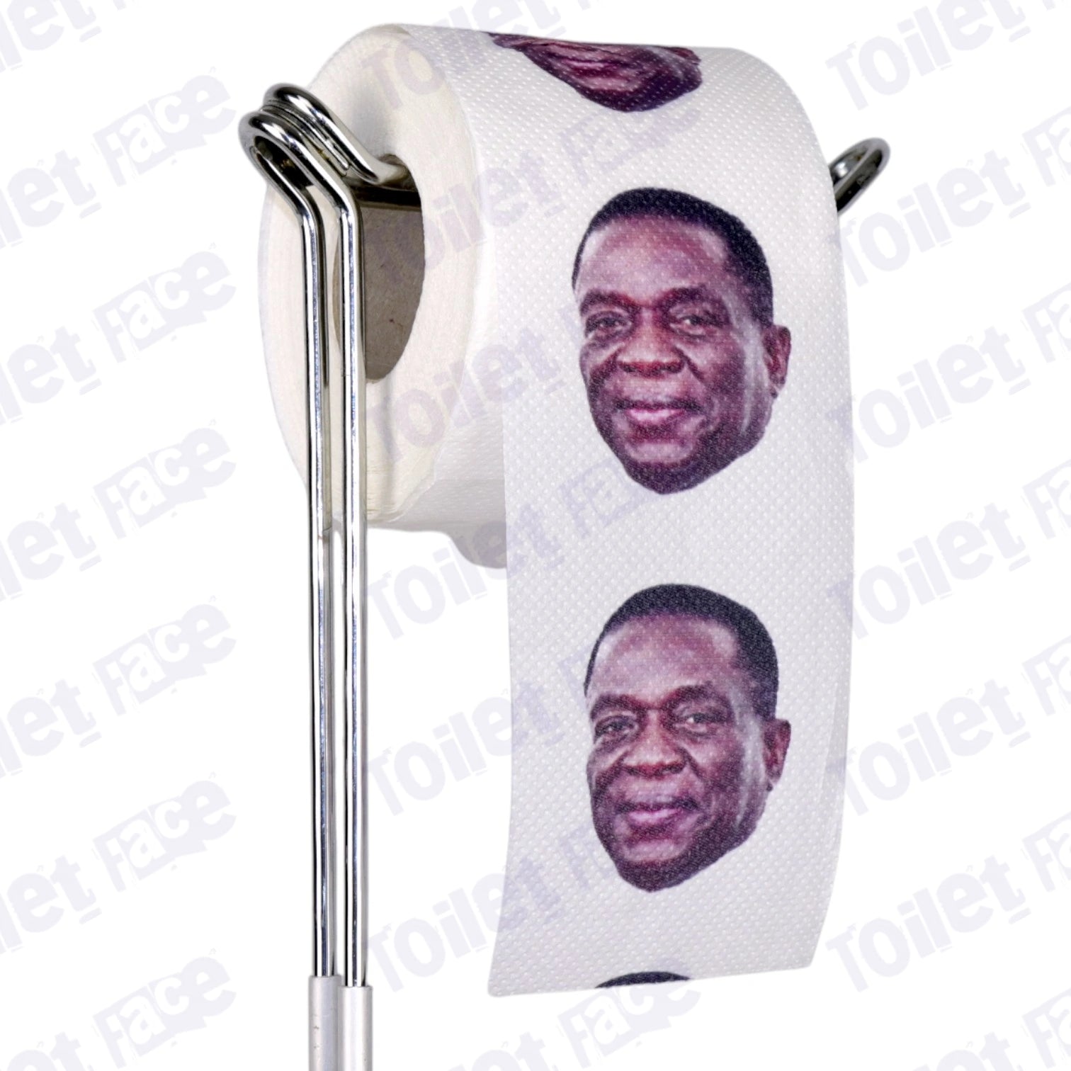 Emmerson Mnangagwa Novelty Toilet Paper Product Image On A Stand
